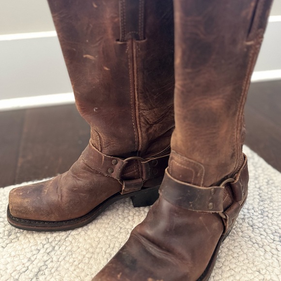 Frye Brown Leather Heeled Boots - Picture 4 of 7